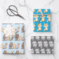 Woodland Creatures Forest Animals   Wrapping Paper Sheets