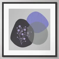 Trendy Modern minimalist botanical abstract Framed Art