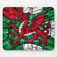 Welsh Flag with Red Dragon  Mouse Pad