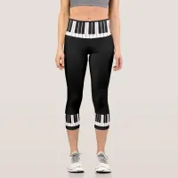 Piano Player Pianist Capri Leggings