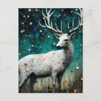 Beautiful White Deer Postcard