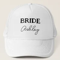 Bride To Be Bachelorette Party Black And White Trucker Hat