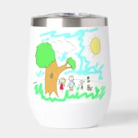 Add your Child's Artwork to this Thermal Wine Tumbler