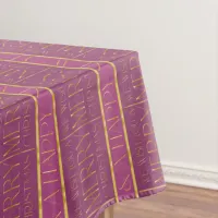 Magenta Gold Christmas Pattern#35b ID1009 Tablecloth