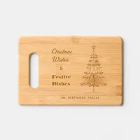 Christmas Tree Wishes Festive Dishes Personalized Cutting Board