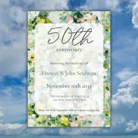 Meadow Floral 50th Wedding Anniversary Invitation