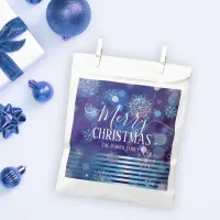 Blue Winter Wonderland With Lights and Particles Favor Bag