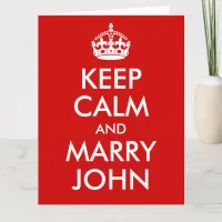 Keep Calm and Marry BLANK Card