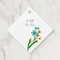 Simple Minimalist Wildflower Boho Chic Favor Tags