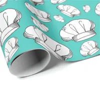 Cool Chef Hats Pattern Love Baking and Cooking Wrapping Paper