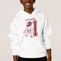 Big One Baseball Rookie Of The Year First Birthday Hoodie