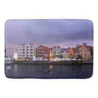 Curacao: Willemstad in purple Dusk Bath Mat