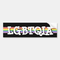 LGBTQIA Pride Rainbow Bumper Sticker