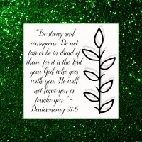 Simple Botanical Black and White Bible Verse | Poster