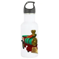 Cute Cartoon Penguin and Christmas Train Stainless Steel Water Bottle