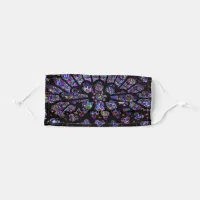 Purple Stained Glass Church Window Adult Cloth Face Mask