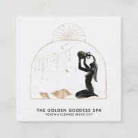 *~* Stars Palms Goddess Moon Bath Sea Shells Spa Square Business Card