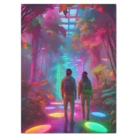 Out of this World - Virtual Reality Neon Jungle Tissue Paper