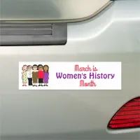 March is Women's History Month Car Magnet