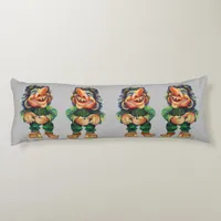 Scandinavian Funny Troll Illustration Watercolor Body Pillow