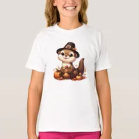 Funny Cute Thankful Otter Thanksgiving T-Shirt