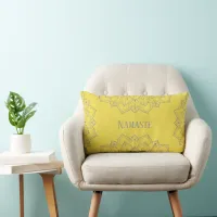 Gray and Yellow Mandala Lumbar Pillow