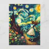 Lomographic Photo Alice in the Starry Night Postcard