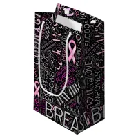 Breast Cancer Awareness Word Cloud ID261 Small Gift Bag