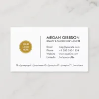 Elegant Golden Amber Professional Company Branded Business Card