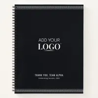 Business Logo Employee Appreciation Greek Meander  Notebook