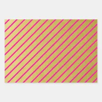 Hot Pink and Gold Stripe Wrapping Paper Sheets