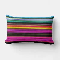 Thin Colorful Stripes - 2 Lumbar Pillow
