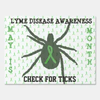 May is Lyme Disease Awareness  Month Tick Sign