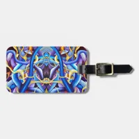 Contemporary Blue Abstract - Depth Illusion Luggage Tag