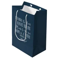 Modern Christian Bible Verse Typography Medium Gift Bag