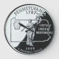 Faux Pennsylvania State Quarter Clock