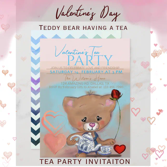 Valentine's Day Tea Party Invitation