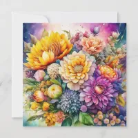 Pretty Colorful Watercolor Ai Art Flowers Collage