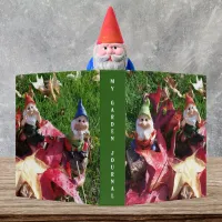 Gnomes in the Yard Red Fall Leaves Garden Journal 3 Ring Binder