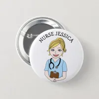 Personalized Nurse's Name Badge   Button