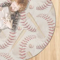 Grunge Baseball Stitch Pattern ID1000 Rug