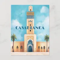 Travel to Casablanca Morocco Postcard