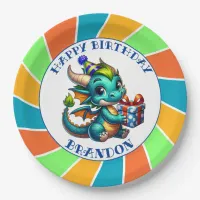 Dragon Themed Boy's Birthday Party Paper Plates