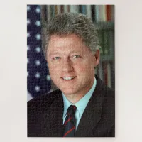 President Bill Clinton Offical Portrait  20 x 30 Jigsaw Puzzle