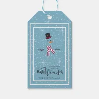 Magic and Wonder Christmas Snowman Blue ID440 Gift Tags