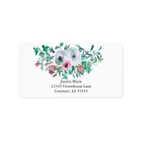 Floral Address Label