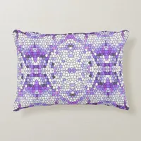 Purple tiles - mosaic, greek style,   accent pillow