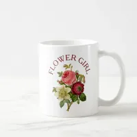 Flower Girl Burgundy and Pink Rose Bouquet Mug