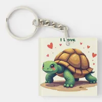 I love turtles keychain