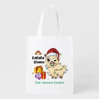 Christmas Llama Grocery Bag